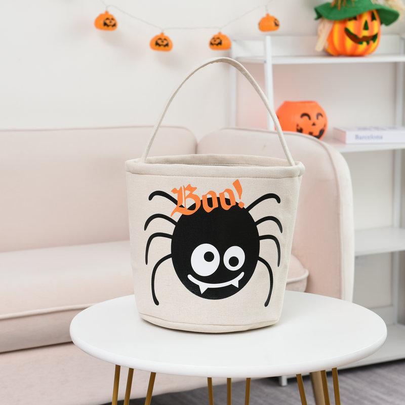 halloween trick or treat collapsible gift basket bucket toy storage tote bag