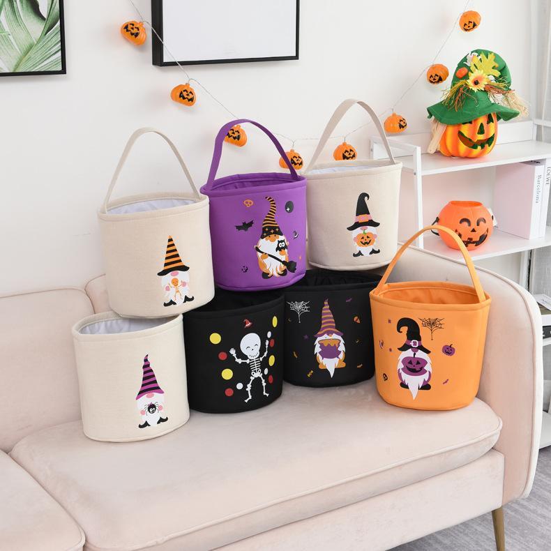 halloween trick or treat collapsible gift basket bucket toy storage tote bag