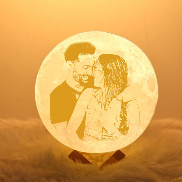 Personalized Creative 3D Print photo Moon Lamp, Engraved Lamp(10CM-15CM)