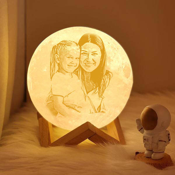 Personalized Photo Moon Lamp 3D Printing, Engraved Lamp(10CM-15CM) - mysiliconefoodbag