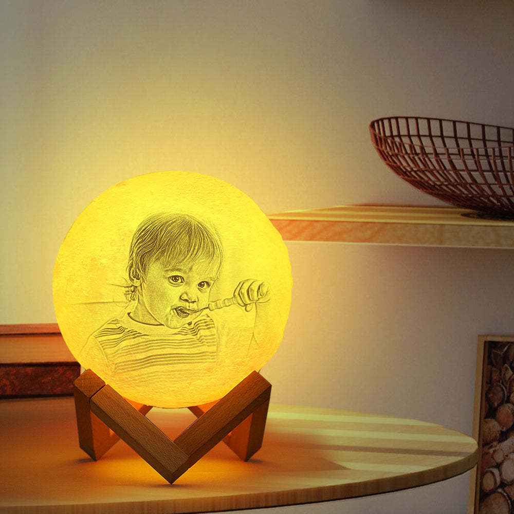 Personalized Creative 3D Print photo Moon Lamp, Engraved Lamp(10CM-15CM) - mysiliconefoodbag