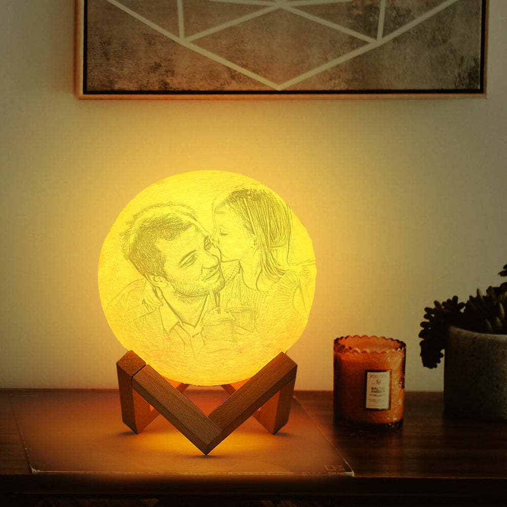 Customized Photo Moon Lamp Birthday Presents for Her - mysiliconefoodbag