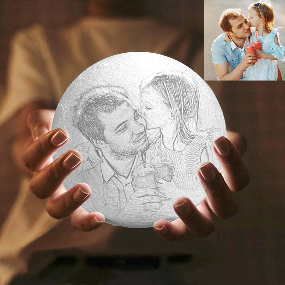 Customized Photo Moon Lamp Birthday Presents for Her - mysiliconefoodbag