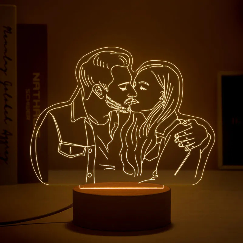 Anniversary Gifts Custom 3D Photo Lamp Personalized Night Light