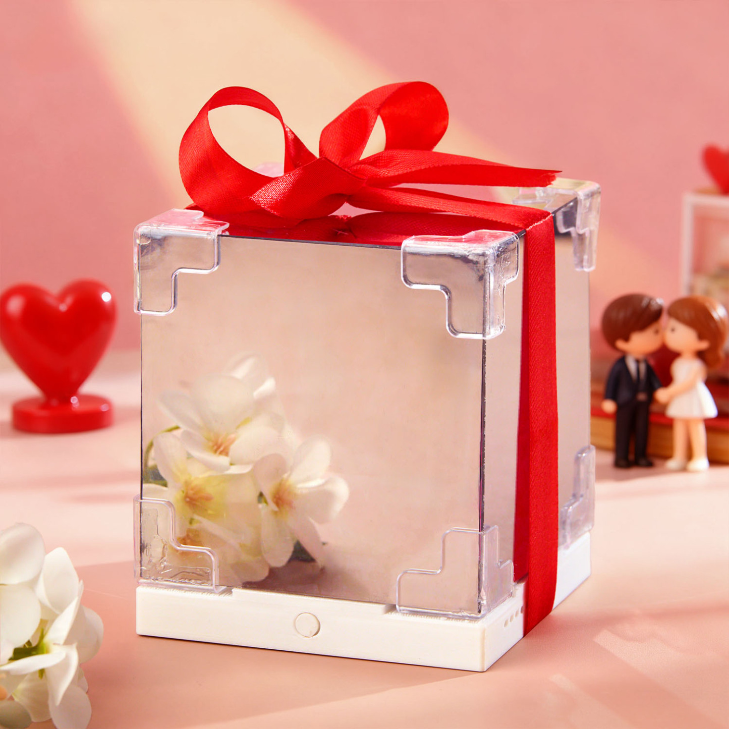 Custom Music Photo Tulip Flower Infinity Mirror Box Infinity Mirror Flower with Your Picture and Text DIY Kit - mysiliconefoodbag