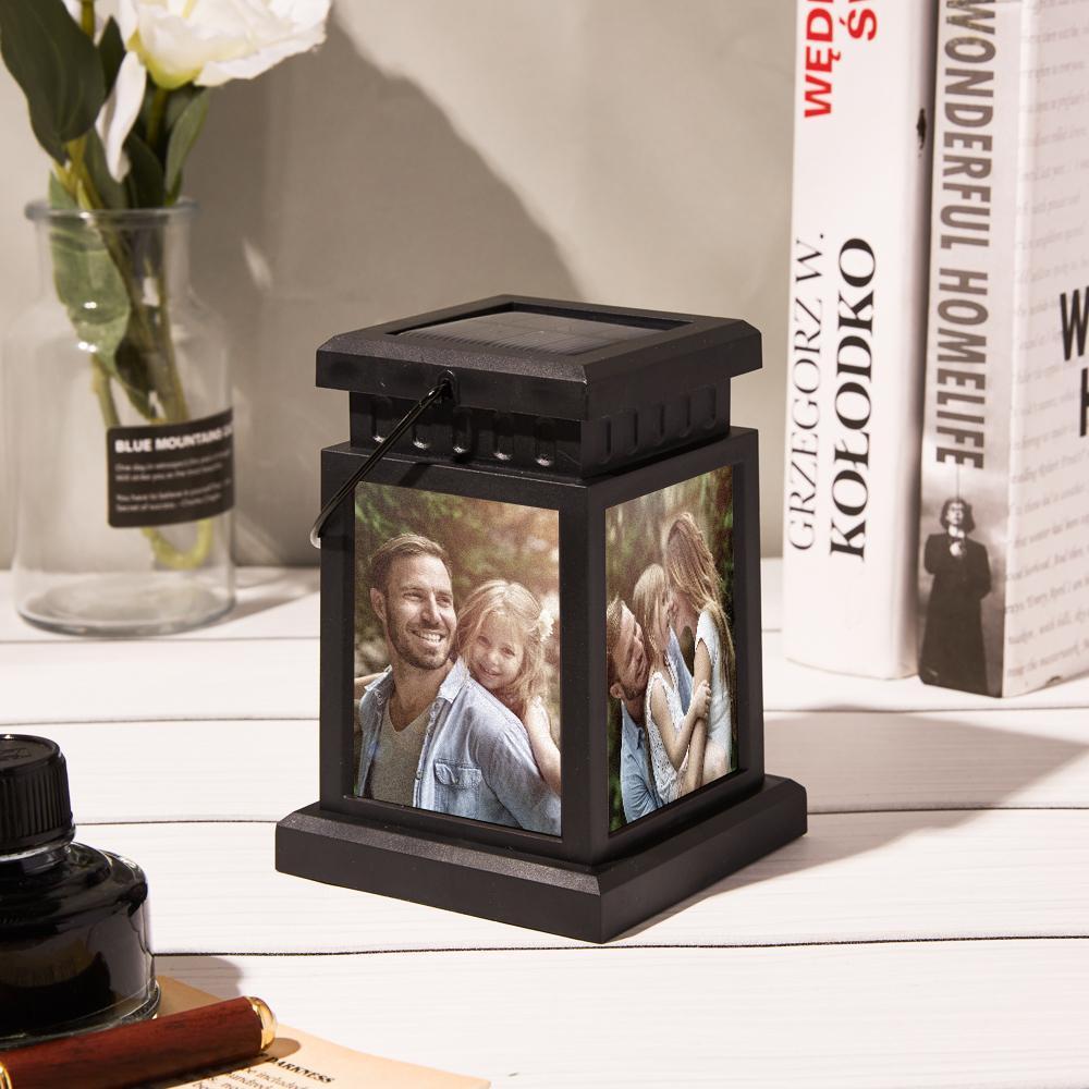 Personalised Gifts Photo Lantern Nightlight Lamp Memorial Lamp Solar Garden Light