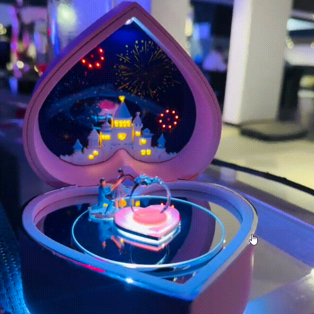 Lovely Musical Ring Box for Valentine's Day 125*120*85mm
