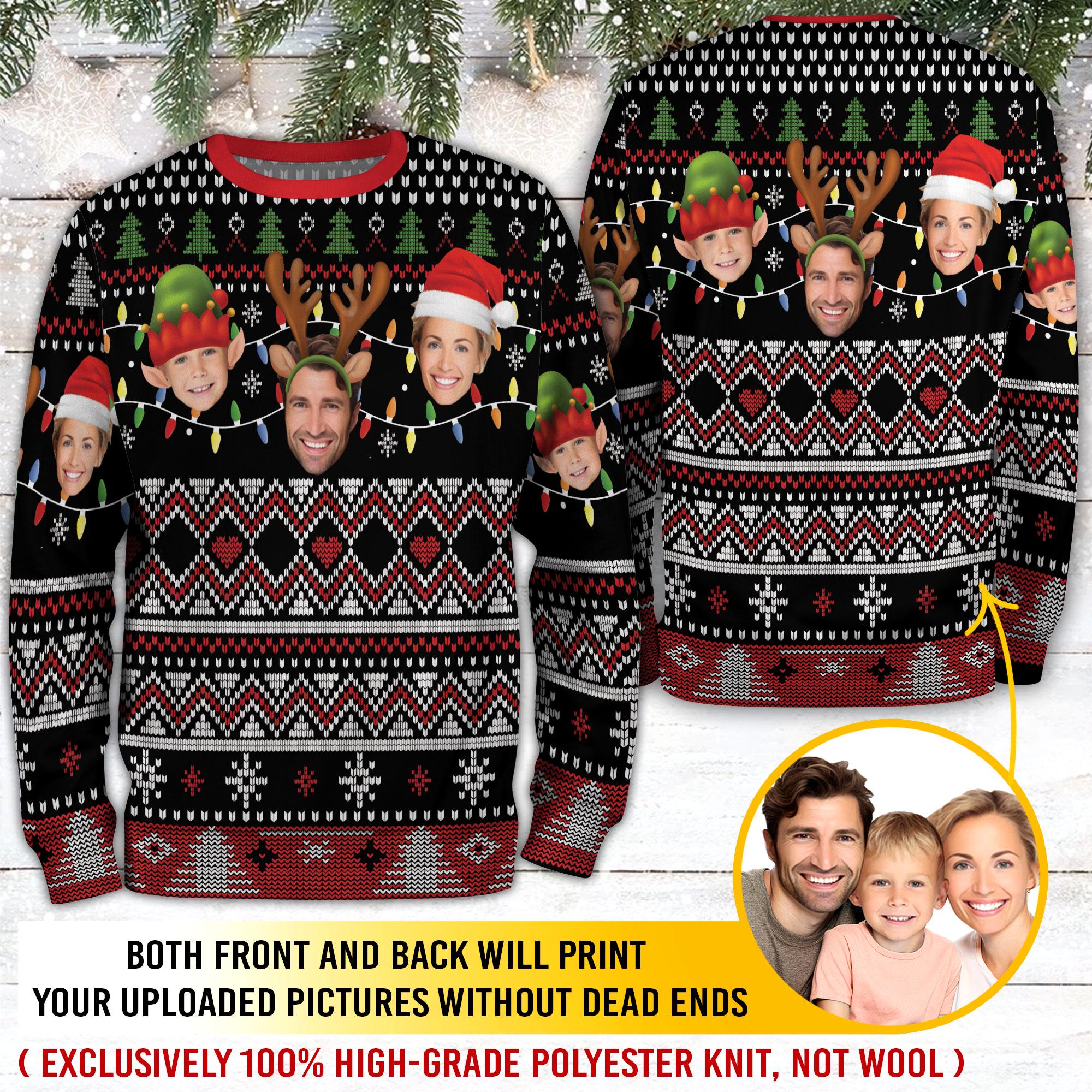 Personalized Ugly Christmas Sweater for Family