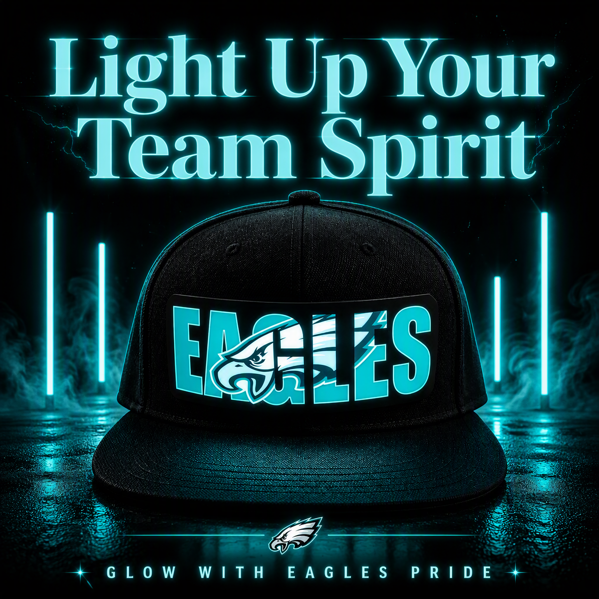Football Fan LED Light-Up Snapback Cap