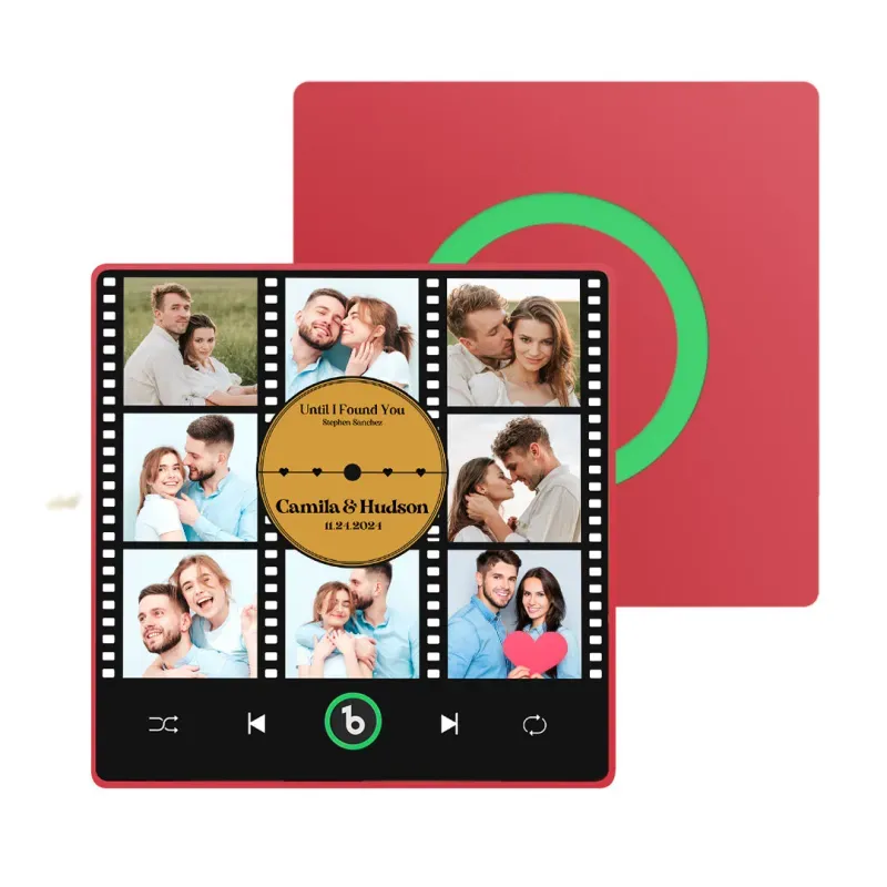 New Upgrade Custom Music Fridge Magnet Colorful Frame Album Fridge Magnet Can Play Songs Gift for Couple Valentine's Day Gifts