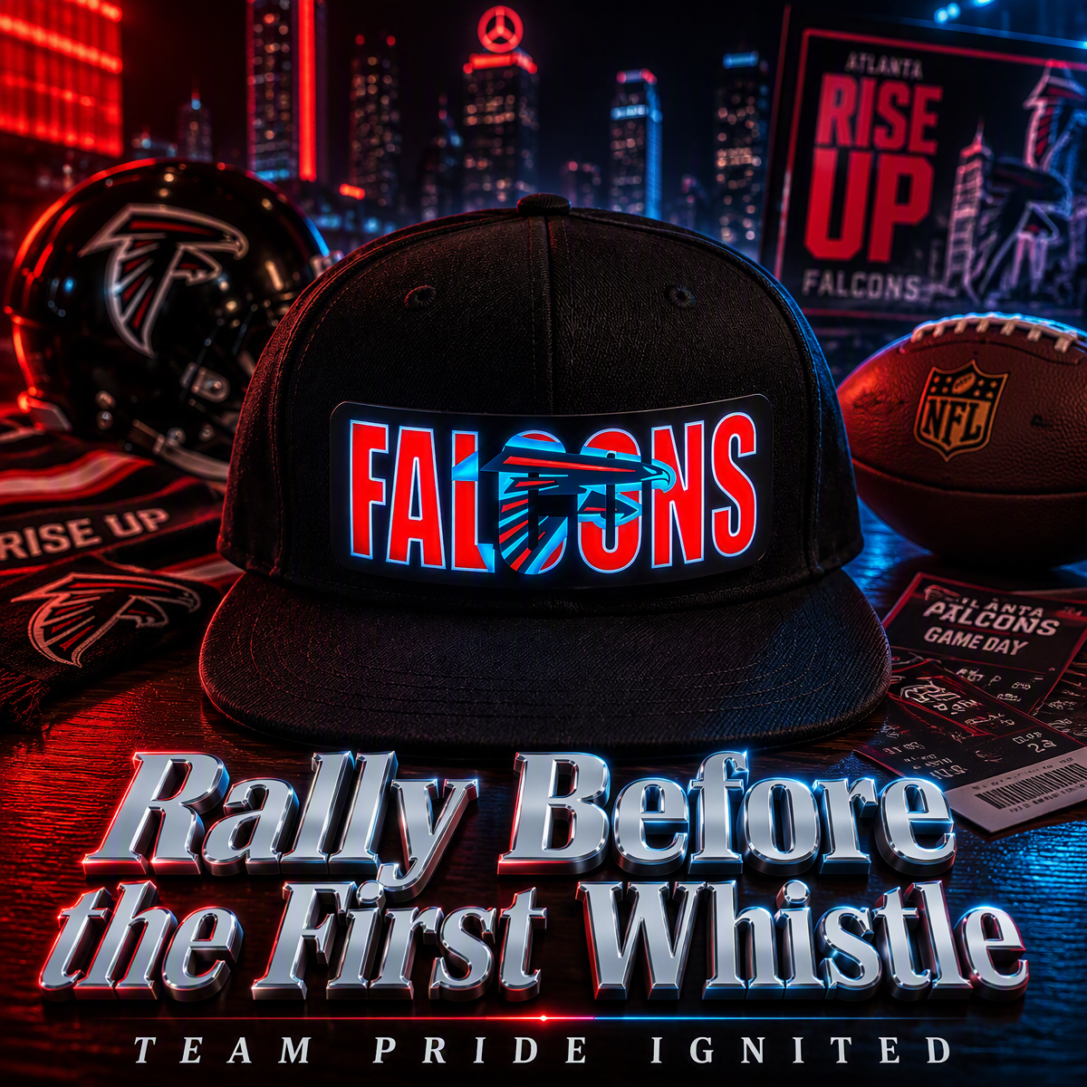 Football Fan LED Light-Up Snapback Cap