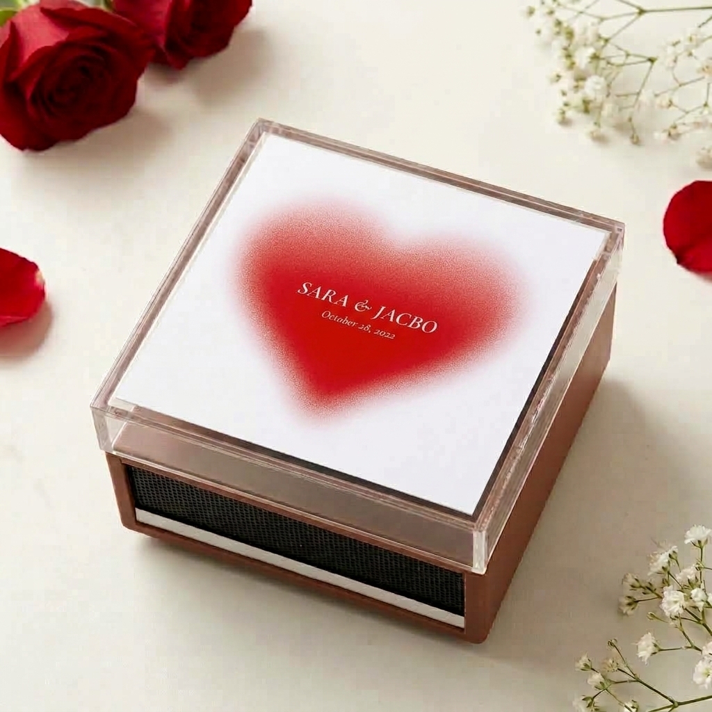 Personalized Mini Vinyl Music Player That Really Plays Music | Each Vinyl Can Play a Different Full Song, Custom Photo Album Cover & Music Box Cover, Anniversary Gift for Couples