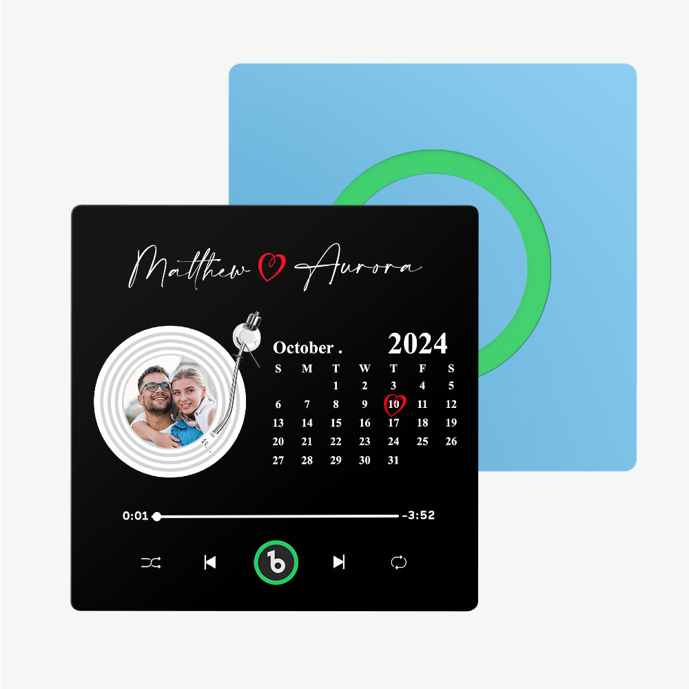 New 4.0 Upgrade Photo Colorful Album Fridge Magnet Personalized Music Fridge Magnet with Custom Name & Photo Fridge Magnet FridgeBeats Pro Supports Bluetooth Connectivity  Funny Gift for Couples