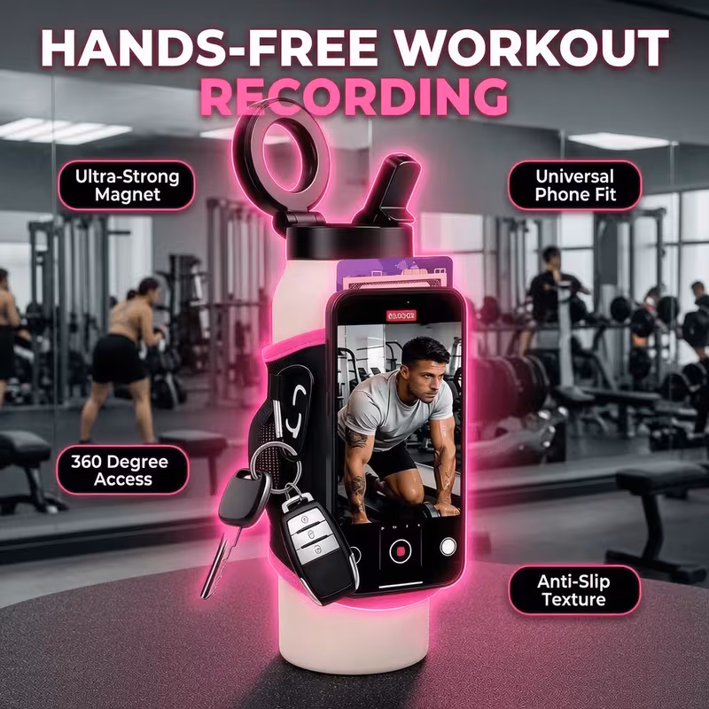 magnetic gym water bottle bag portable storage organizer for   earphone card   additions Product details 1