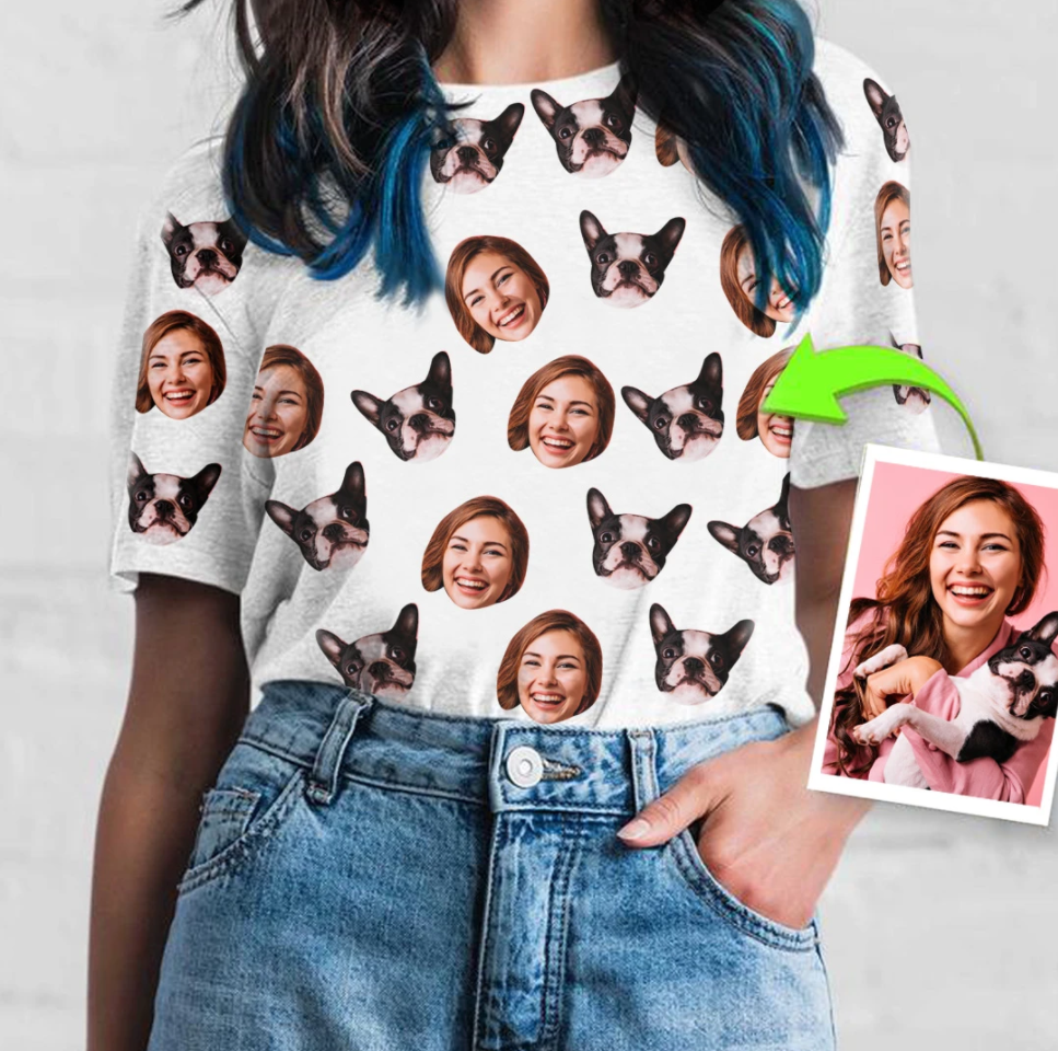 Custom My Face  All Over Print Women's T shirt