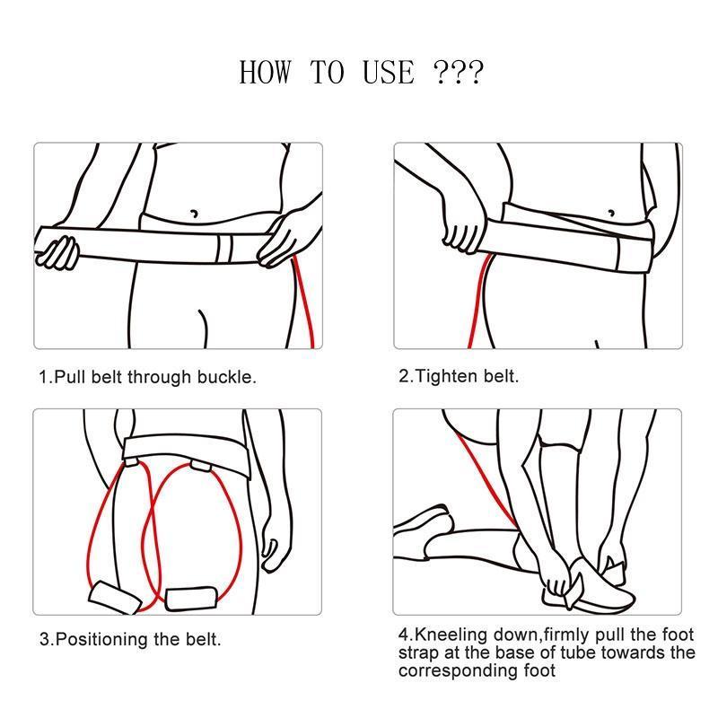 Fitness Booty Bands Set Resistance Bands for Butt Legs Muscle Training Adjust Waist Belt
