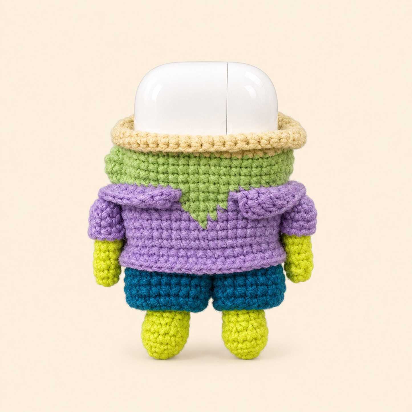 Crochet Big Mouth Pouch AirPods Case Car Key Holder Bag Charm
