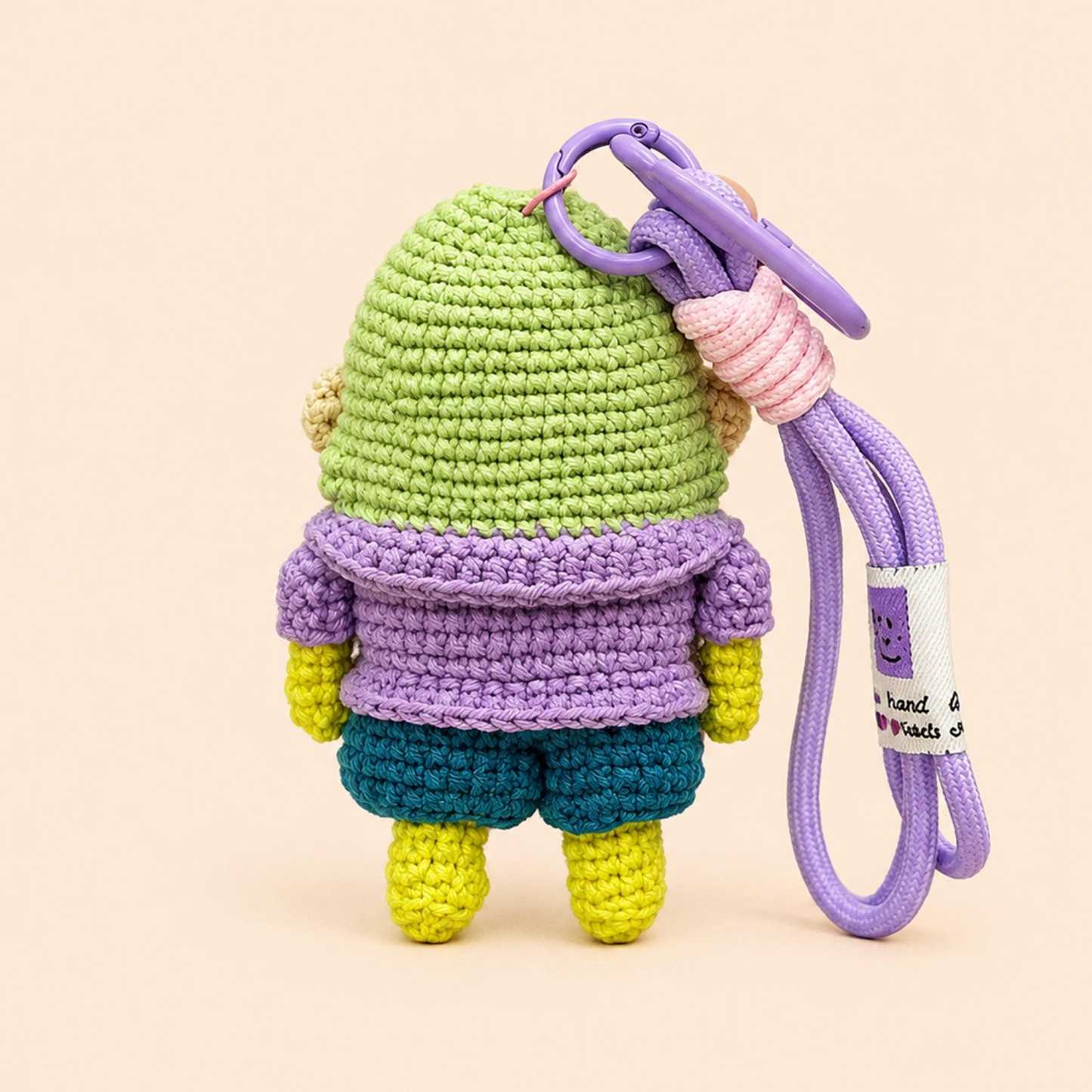 Crochet Big Mouth Pouch AirPods Case Car Key Holder Bag Charm