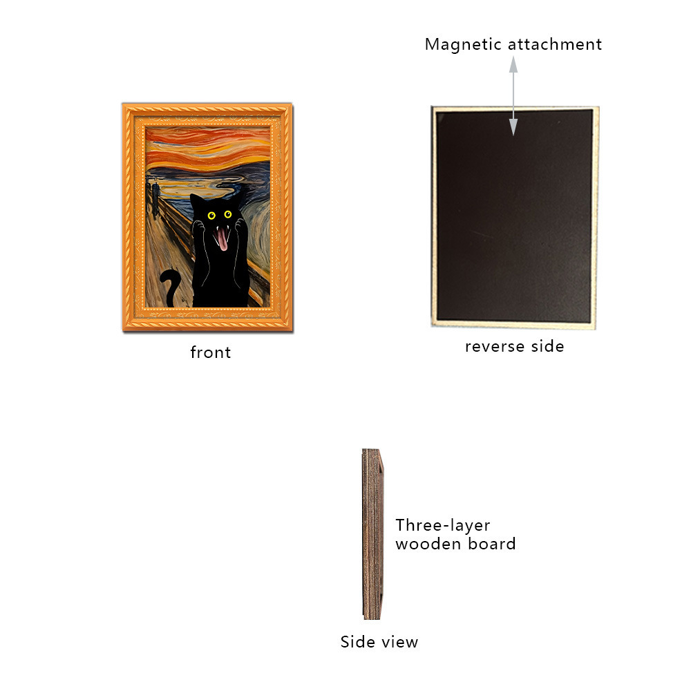 Smoking Cigarette Cat Fridge Magnet