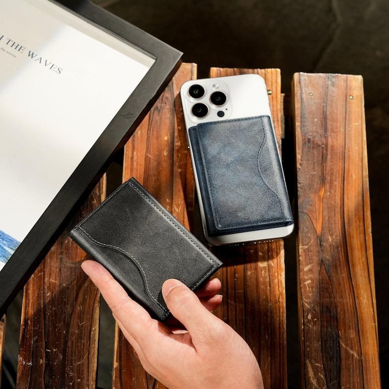 Card Wallet.  Magnetic Wallet Leather Gifts For Men