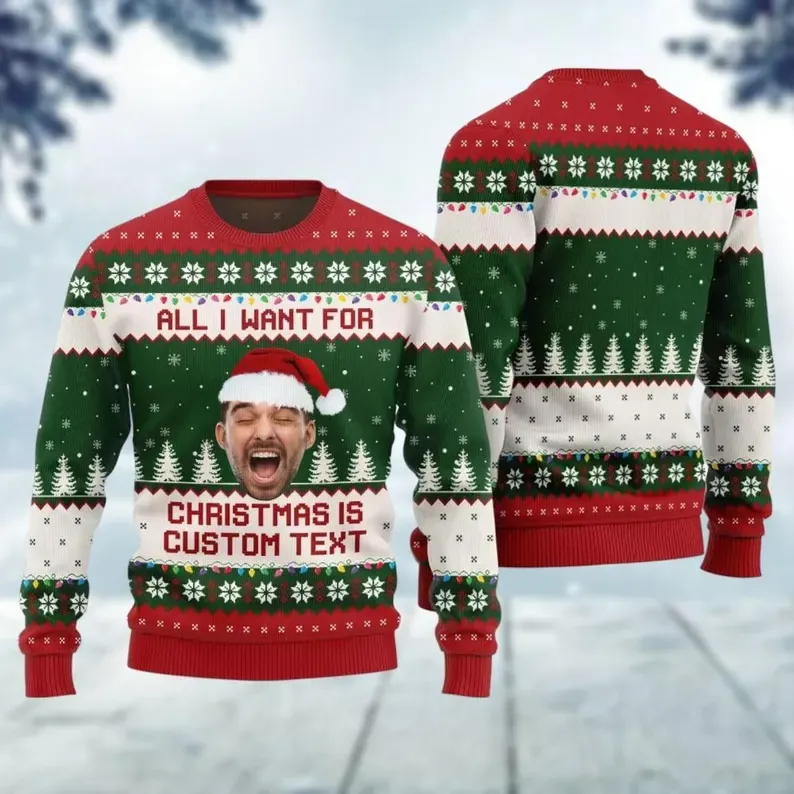 Personalized Ugly Christmas Sweatshirt for Kids & Adult