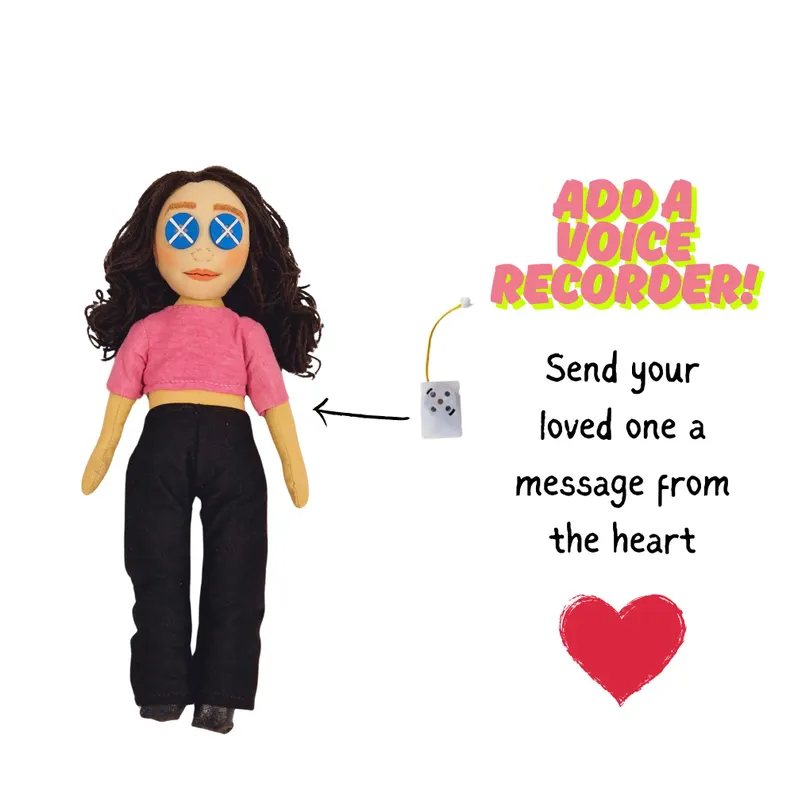 Custom Button Eyes Handmade Doll, Gift for Halloween, Spooky Season for Her