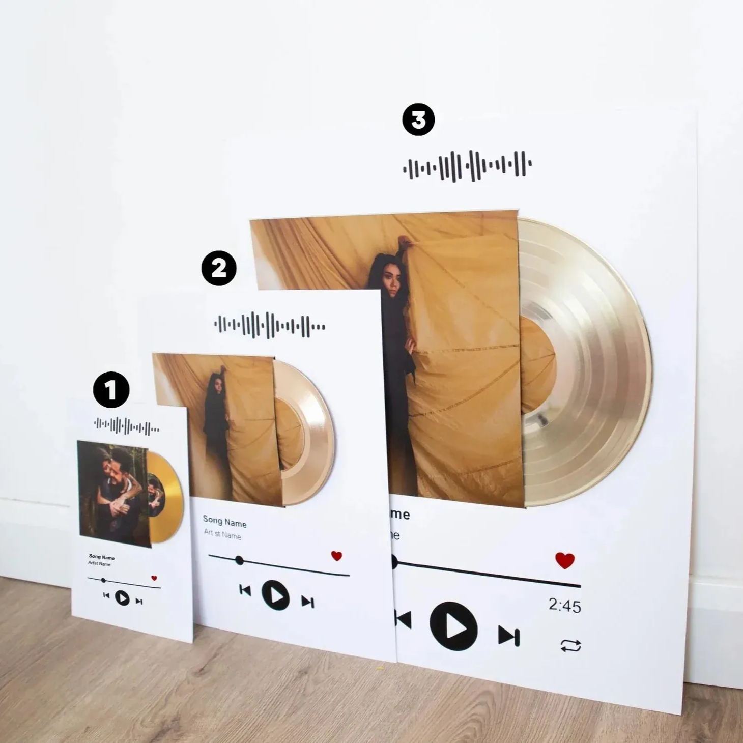 Anniversary Gift | Music Plaque Frame | Personalised Song Plaque | Vinyl Record Frame| Custom Award Plaque streaming Goal for Couples On Valentine's Day