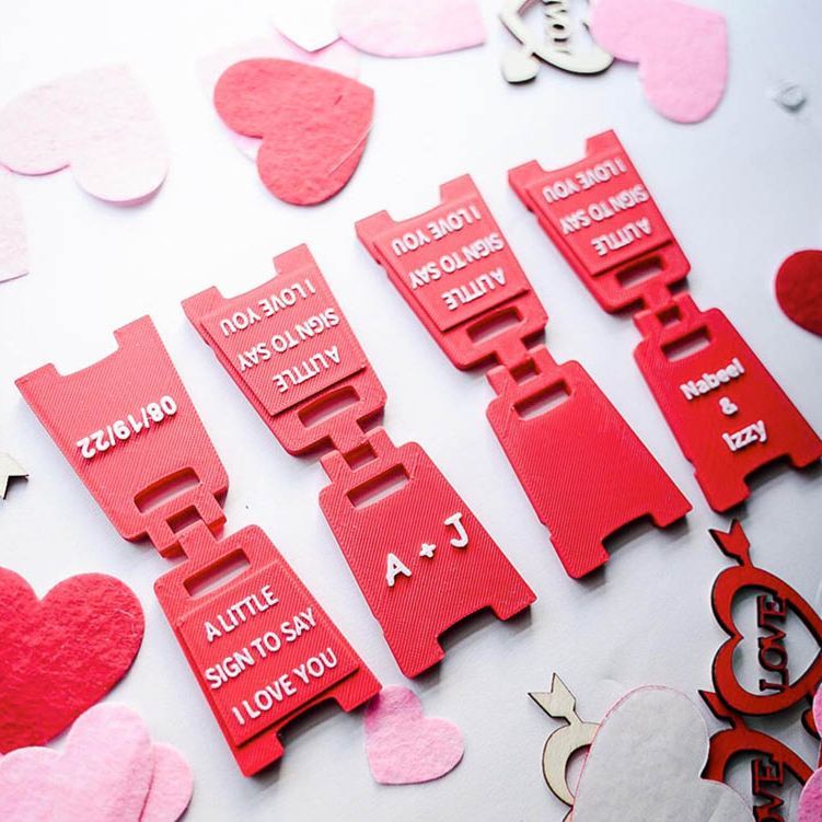 Personalized Girlfriend A Little Sign To Say I Love You Mini Love Sign Custom Multiple Colors 3D Printed A-frame Sign Valentine's Day Gift for Her