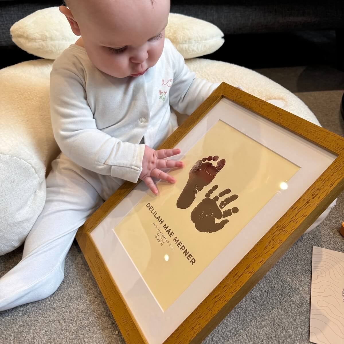 Personalized Foiled Baby Hand & Footprint Artwork Mother's Day Gift for Mom