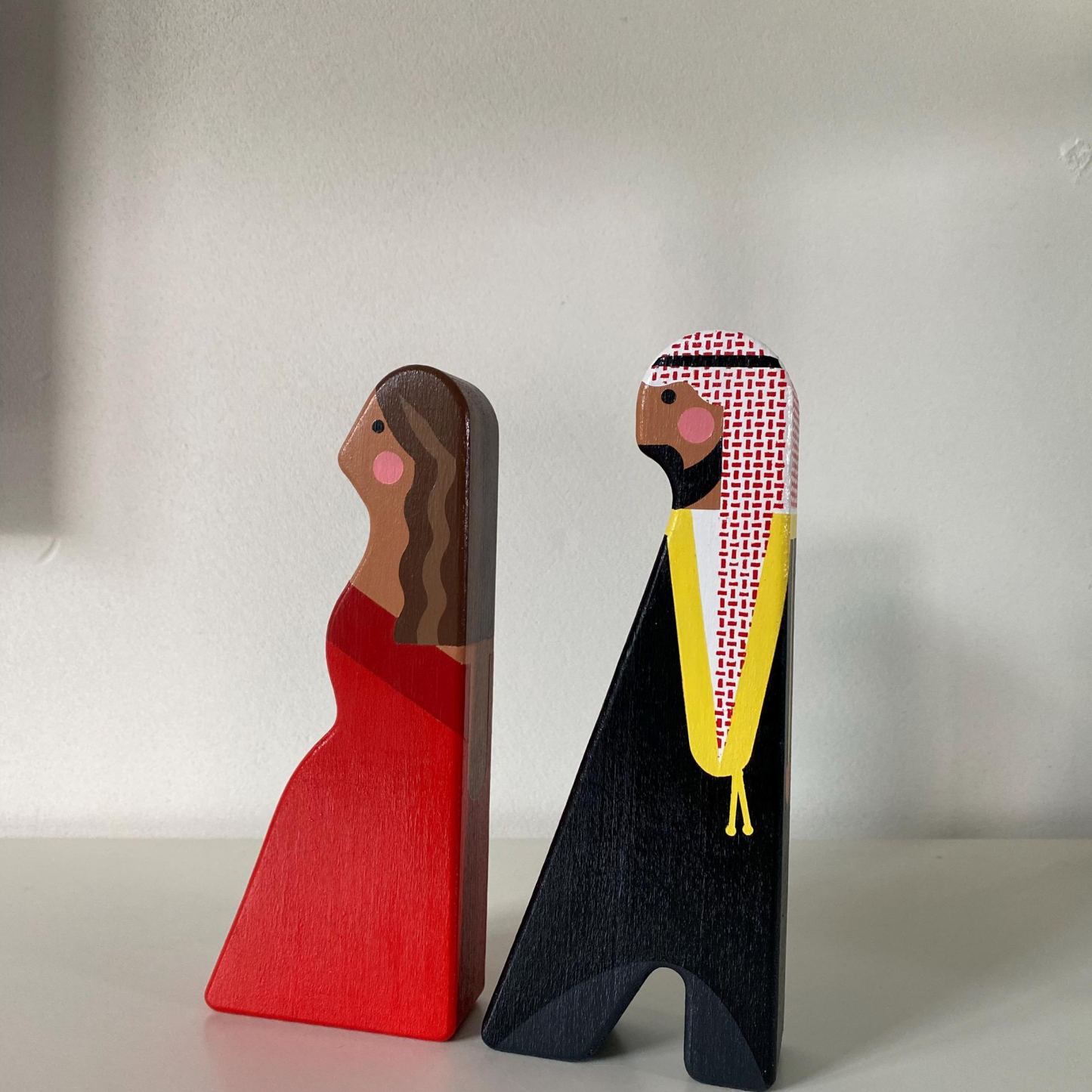 Unique wedding gift for couple, Personalized wooden figurines