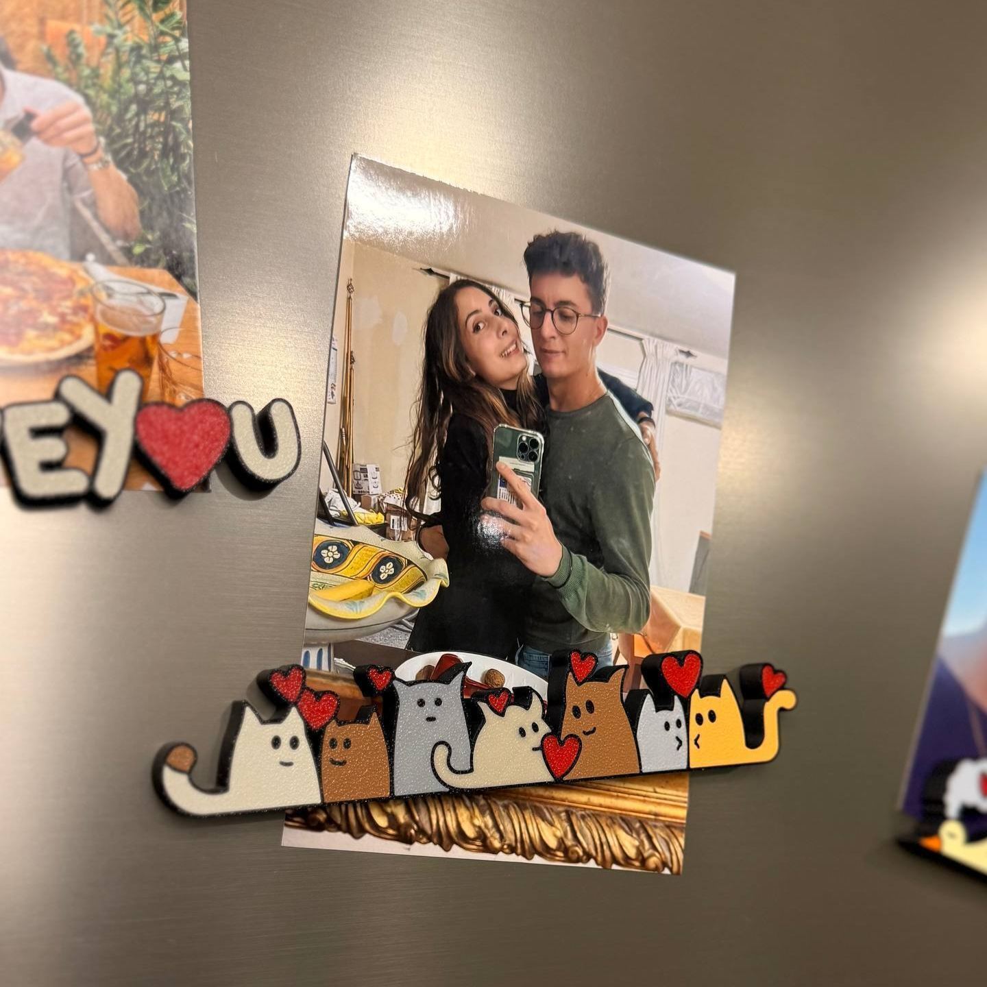 Fridge Photo Sticker Photo Frame Desk Decor Gift for Couples