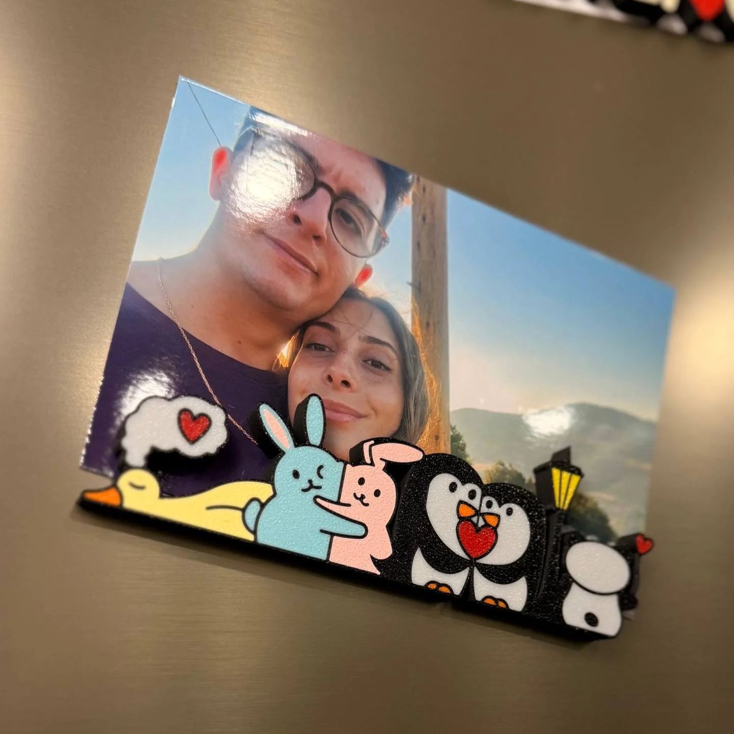 Fridge Photo Sticker Photo Frame Desk Decor Gift for Couples