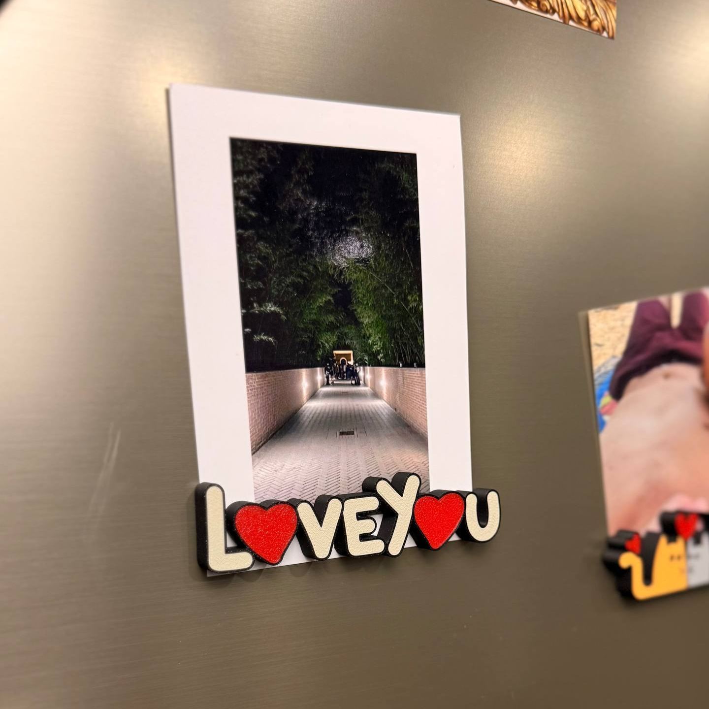 Personalized Text Photo Clip Custom Name Fridge Magnet for Couples on Anniversary