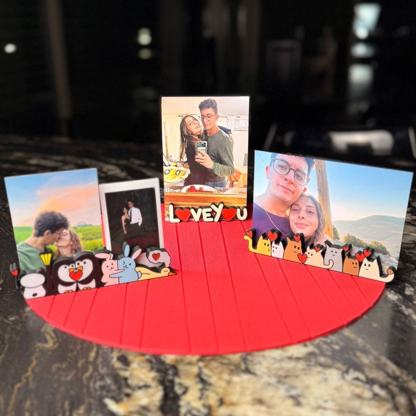 Fridge Photo Sticker Photo Frame Desk Decor Gift for Couples