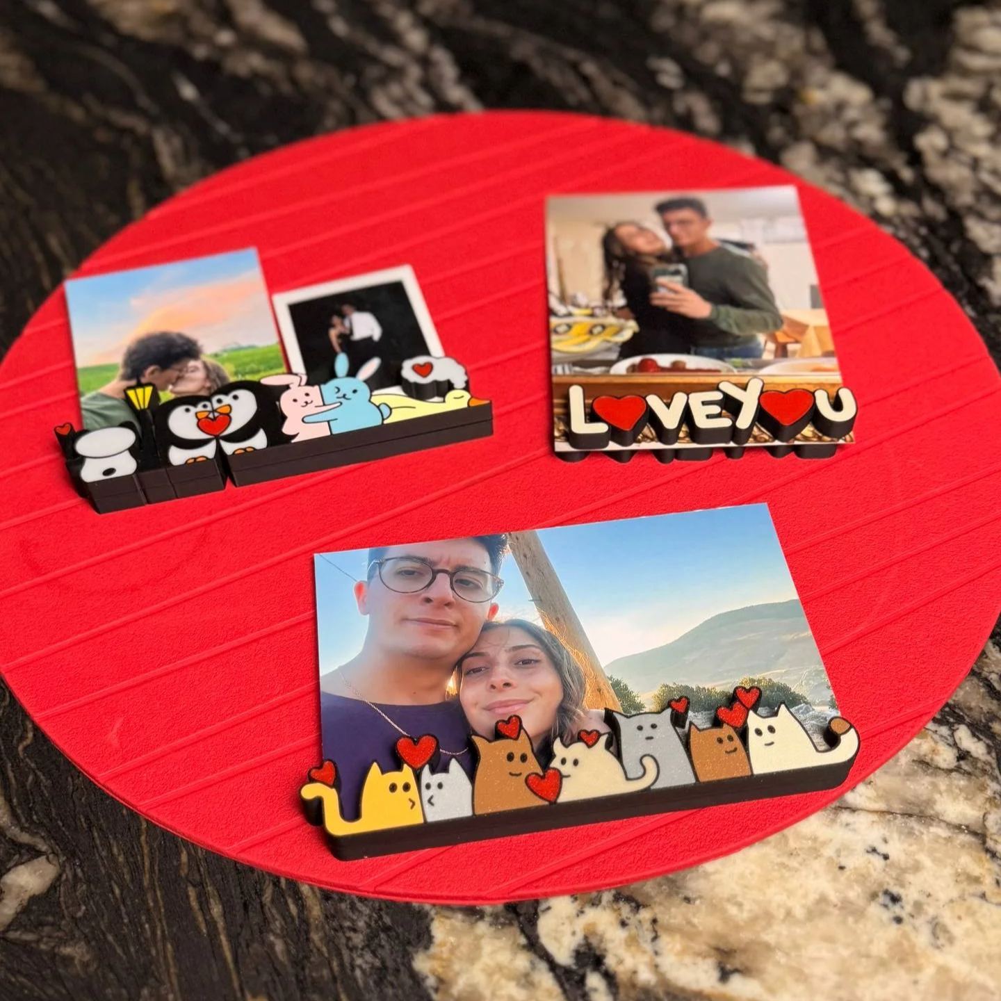 Fridge Photo Sticker Photo Frame Desk Decor Gift for Couples