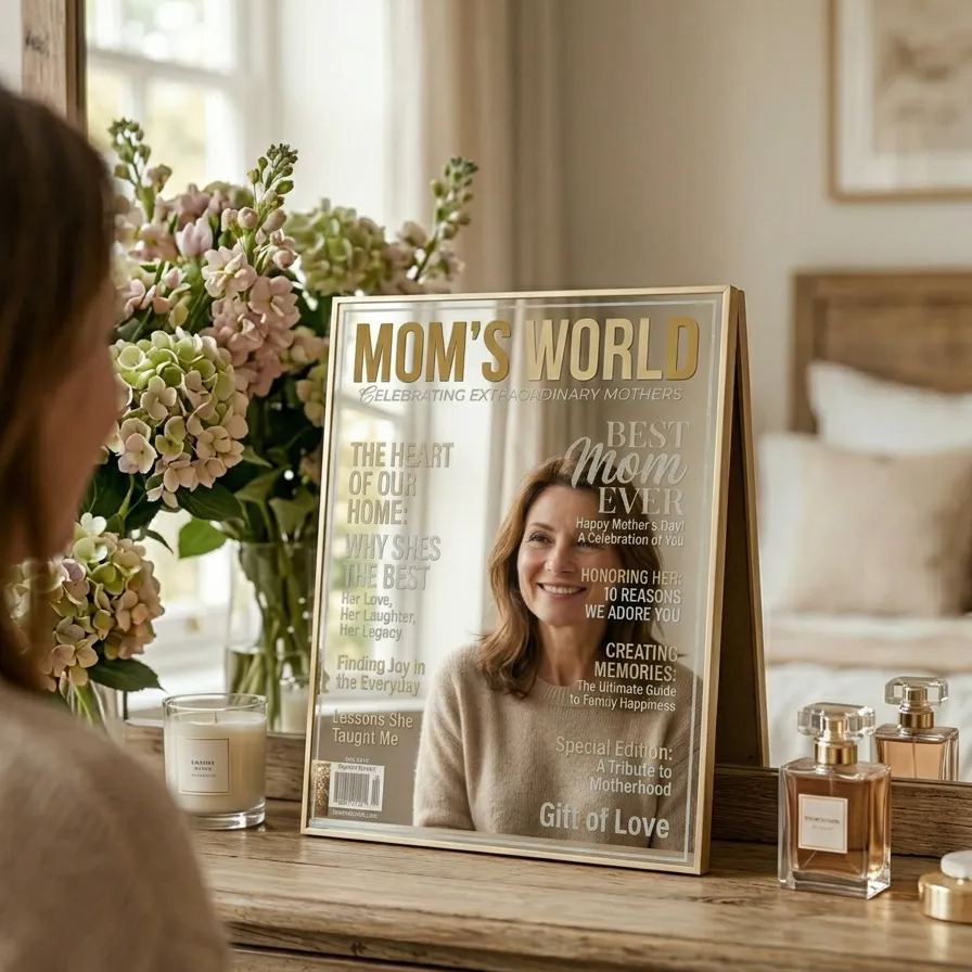 Personalized Magazine Mirror | Every Look Reminds Mom She’s Loved Mother's Day Gift for Mom