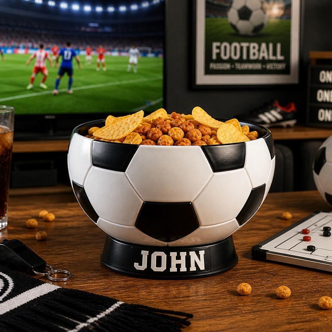 Personalized Soccer Ball Snack Bowl | Custom Name Football Bowl | World Cup  Gift | Soccer Fan Gift | 3D Printed Sports Bowl