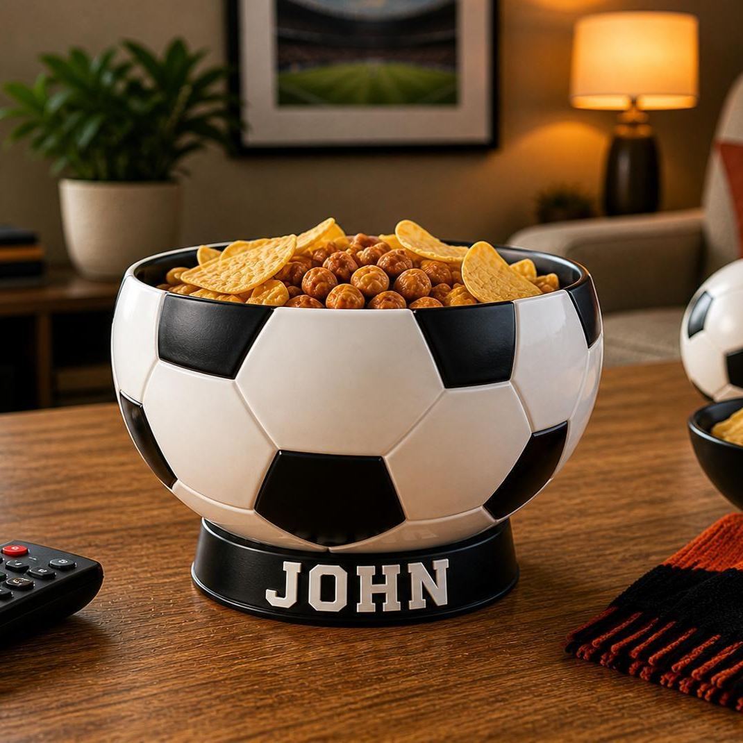 Personalized Soccer Ball Snack Bowl | Custom Name Football Bowl | World Cup  Gift | Soccer Fan Gift | 3D Printed Sports Bowl
