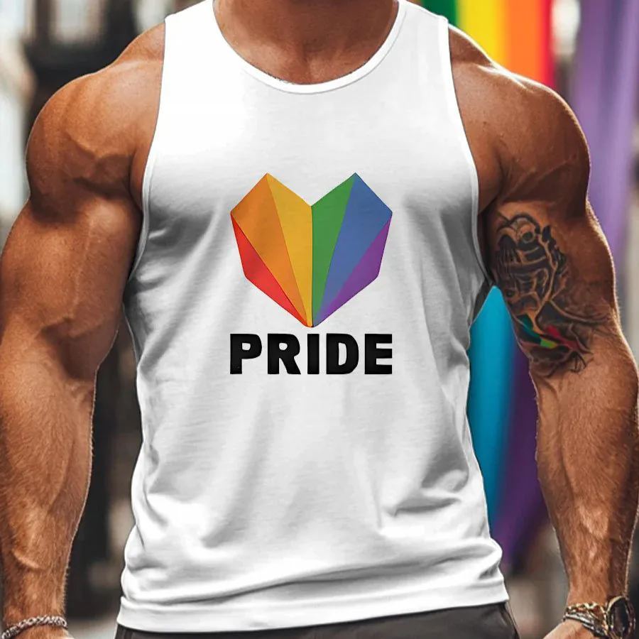 2025 Gay Pride Style Print Style Tank Top Sizes XS-7XL Colorful Gay Man Casual Sleeveless Shirt - mysiliconefoodbag