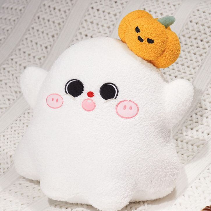 Halloween Plush Toy Soft Stuffed Ghost Bat Pumpkin Grim Reaper Dolls Cute Plushies for Kids Halloween Party Favors Home Decor