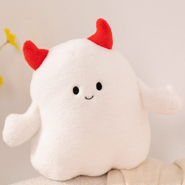 Halloween Plush Toy Soft Stuffed Ghost Bat Pumpkin Grim Reaper Dolls Cute Plushies for Kids Halloween Party Favors Home Decor
