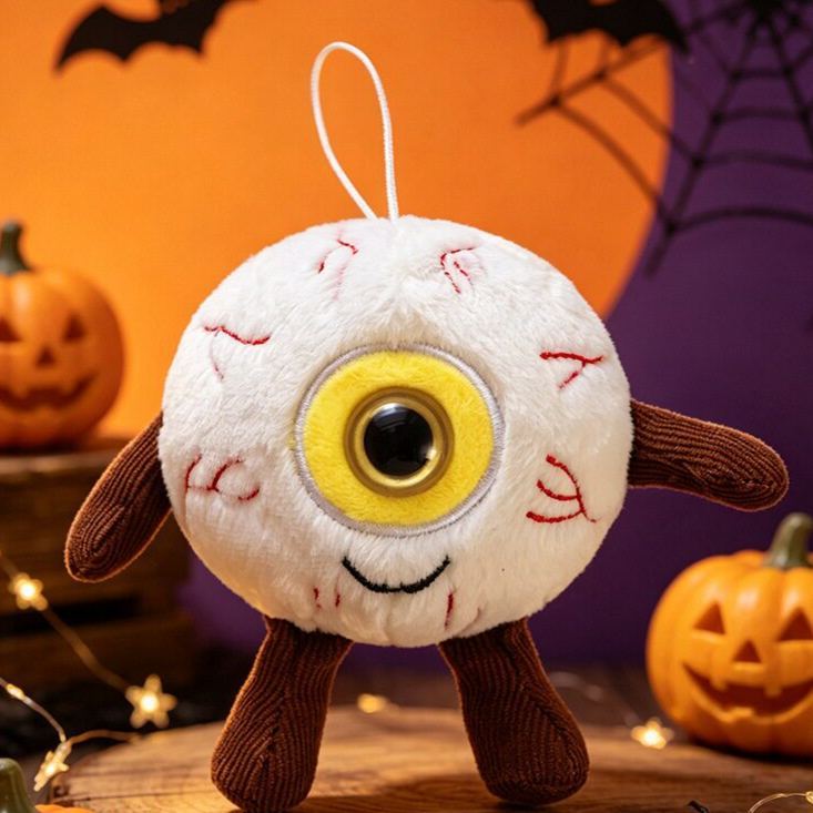 Halloween Plush Toy Soft Stuffed Ghost Bat Pumpkin Grim Reaper Dolls Cute Plushies for Kids Halloween Party Favors Home Decor