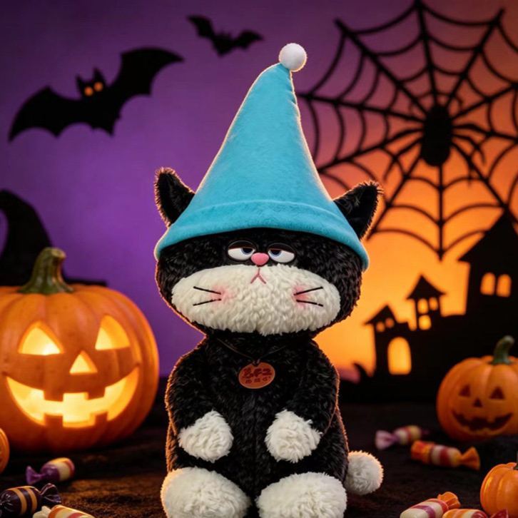 Halloween Plush Toy Soft Stuffed Ghost Bat Pumpkin Grim Reaper Dolls Cute Plushies for Kids Halloween Party Favors Home Decor