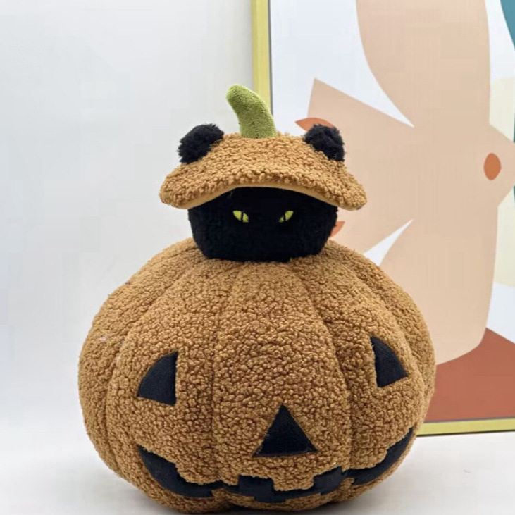 Halloween Plush Toy Soft Stuffed Ghost Bat Pumpkin Grim Reaper Dolls Cute Plushies for Kids Halloween Party Favors Home Decor
