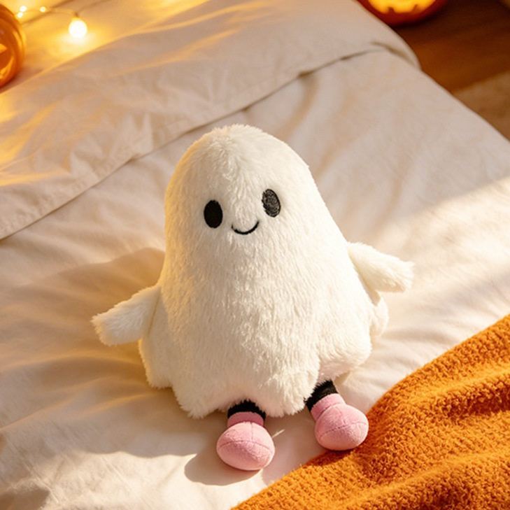 Halloween Plush Toy Soft Stuffed Ghost Bat Pumpkin Grim Reaper Dolls Cute Plushies for Kids Halloween Party Favors Home Decor