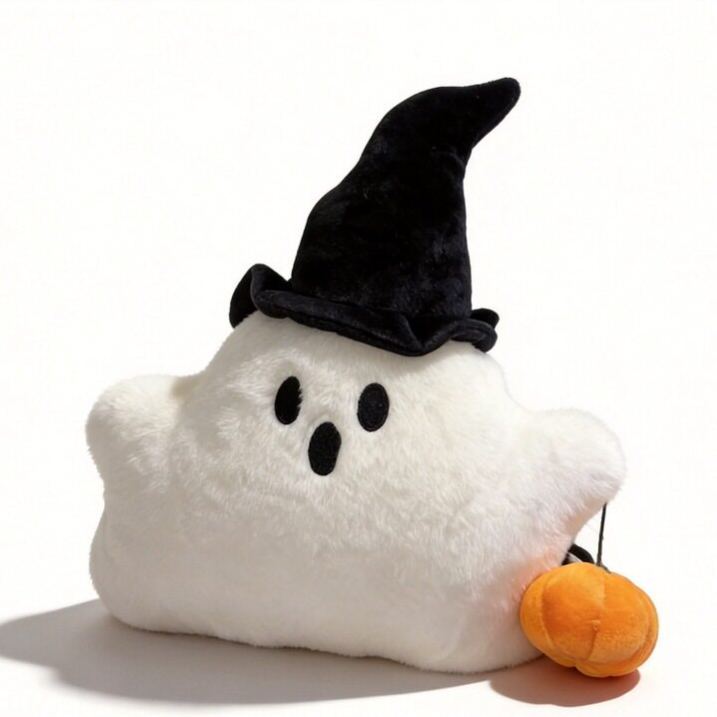 Halloween Plush Toy Soft Stuffed Ghost Bat Pumpkin Grim Reaper Dolls Cute Plushies for Kids Halloween Party Favors Home Decor
