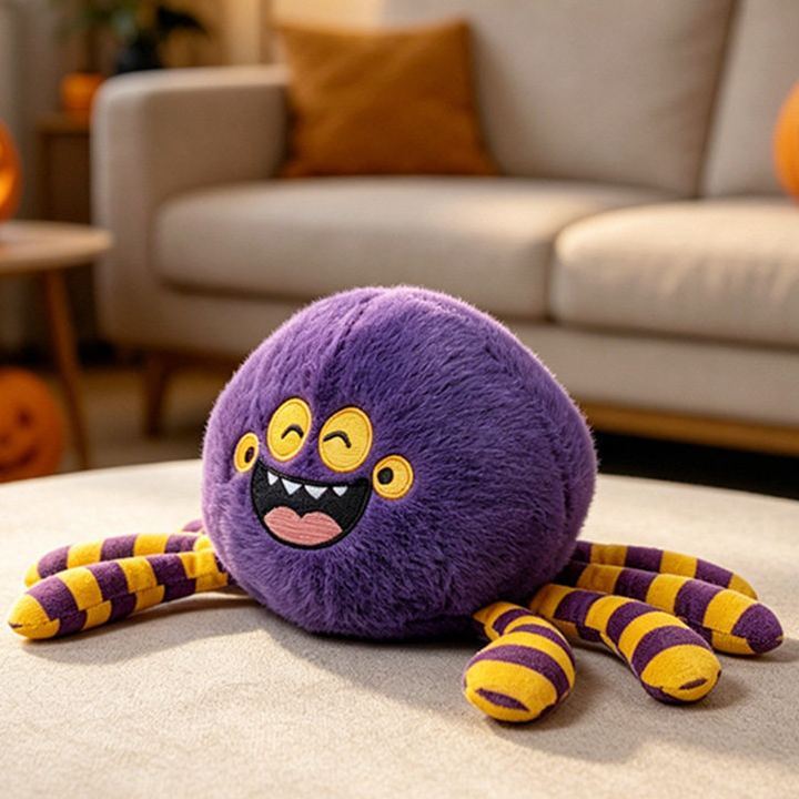 Halloween Plush Toy Soft Stuffed Ghost Bat Pumpkin Grim Reaper Dolls Cute Plushies for Kids Halloween Party Favors Home Decor