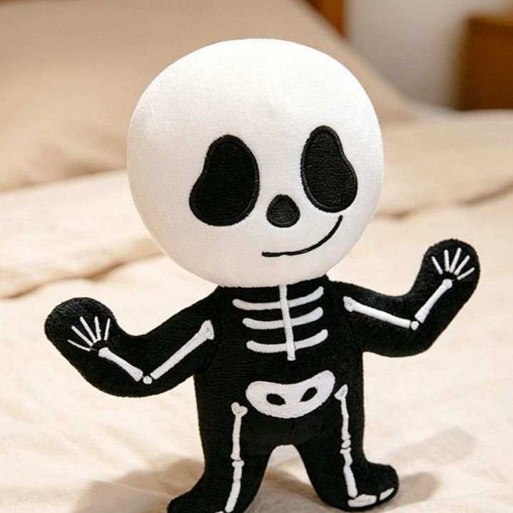 Halloween Plush Toy Soft Stuffed Ghost Bat Pumpkin Grim Reaper Dolls Cute Plushies for Kids Halloween Party Favors Home Decor