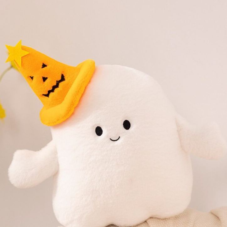 Halloween Plush Toy Soft Stuffed Ghost Bat Pumpkin Grim Reaper Dolls Cute Plushies for Kids Halloween Party Favors Home Decor