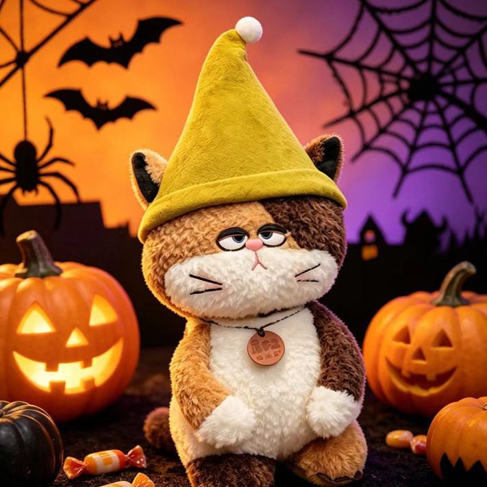 Halloween Plush Toy Soft Stuffed Ghost Bat Pumpkin Grim Reaper Dolls Cute Plushies for Kids Halloween Party Favors Home Decor